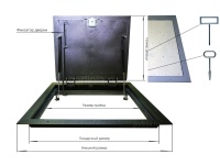 Напольный люк Стелс-У 800*1800п уголок утепленный схемы